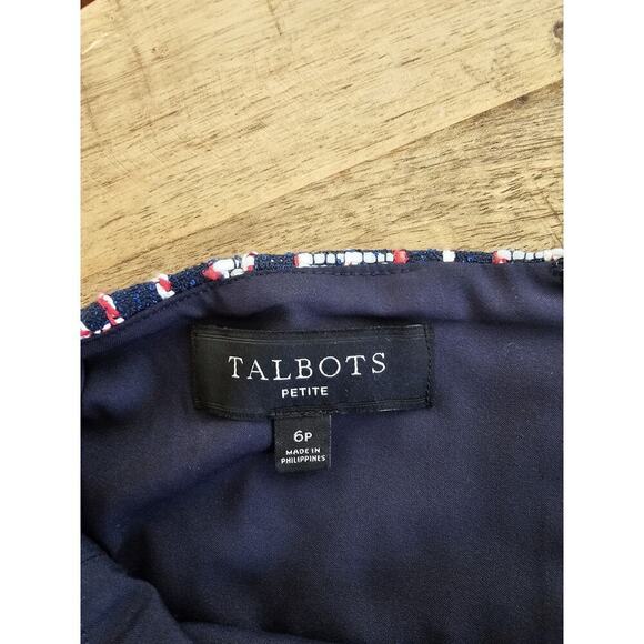 Talbots Petites Tweed Pencil Skirt Women's Size 6P Coastal Nautical Preppy - Picture 3 of 9